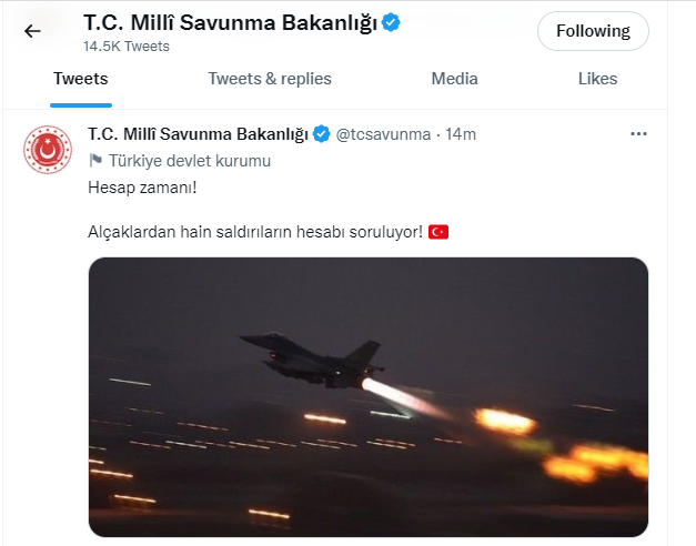 Milli Savunma Bakanlığı'ndan 'Hesap Zamanı' mesajı