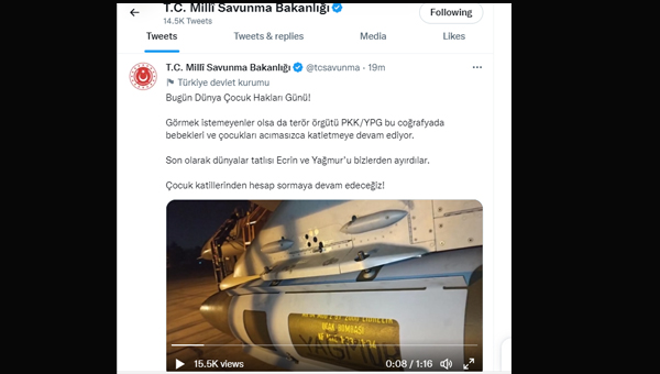 "Çocuk katillerinden hesap sormaya devam edeceğiz" Bombalara Ecrin ve Yağmur'un isimleri yazıldı
