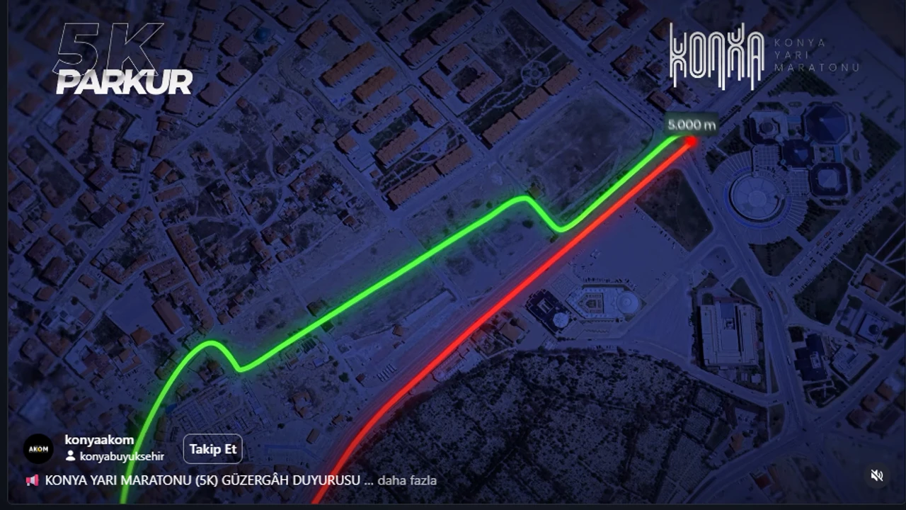 Konya Yarı Maratonu güzergahları neresi?