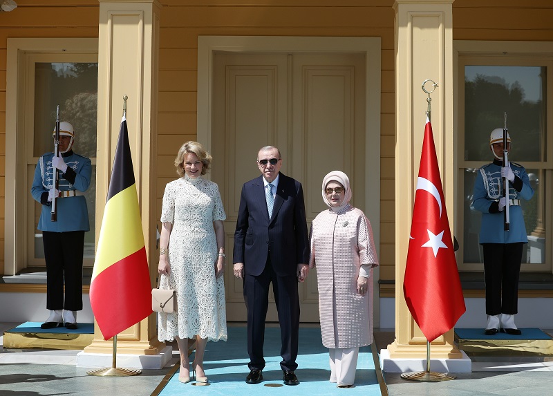 Erdoğan Belçika Kraliçesi Mathilde’yi kabul etti