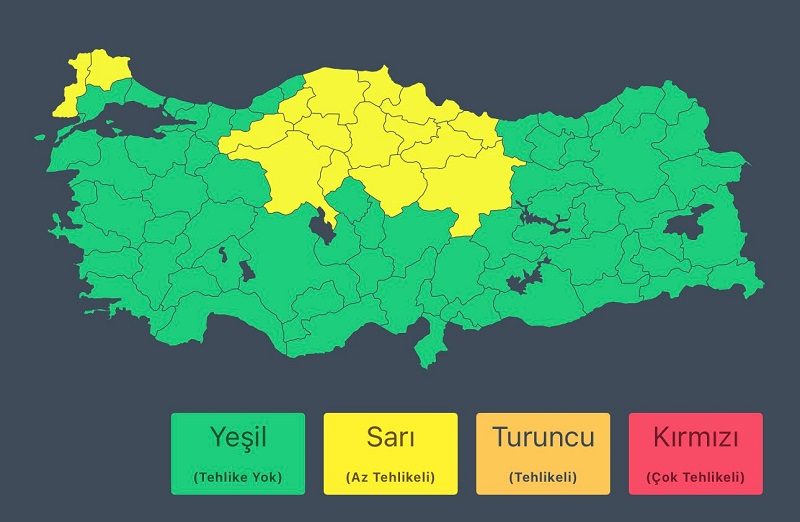 İçişleri Bakanlığı'ndan 'sağanak' uyarısı