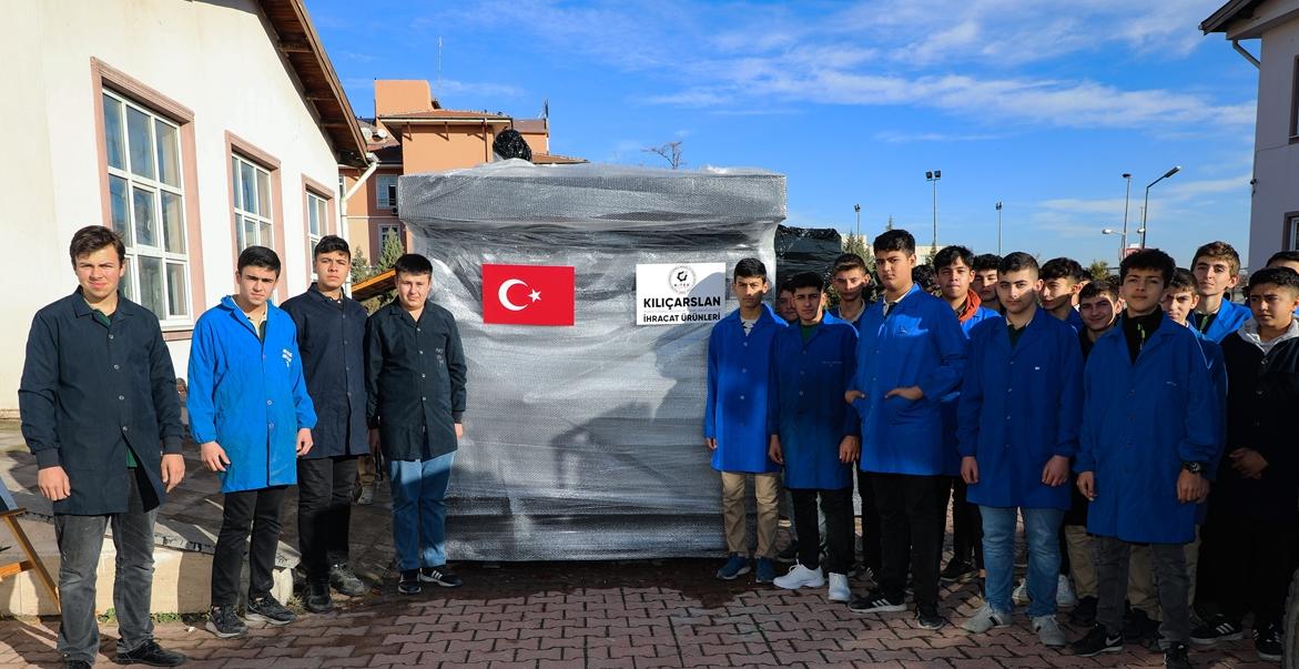 Konya'da liseden Romanya'ya fırın ekipmanı ihracatı