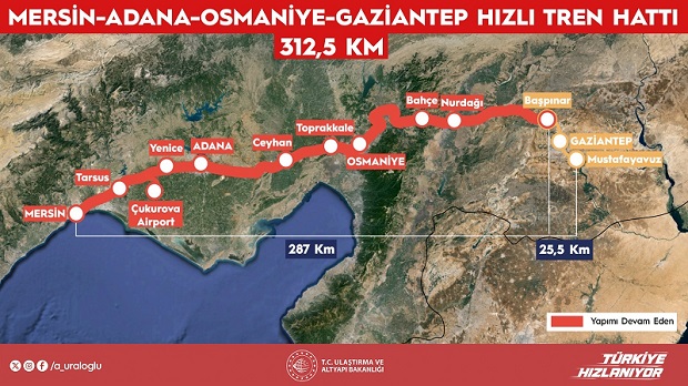 Mersin limanları ticaret yollarına yüksek hızda bağlanacak