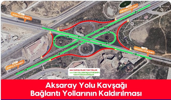 Konya'da tramvay hattı çalışmaları