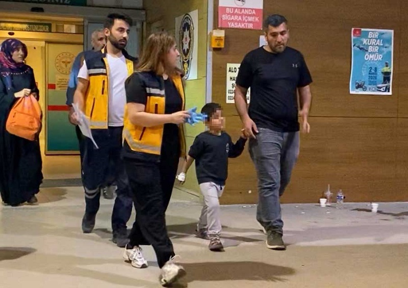 Prize parmağını sokan çocuk akıma kapıldı
