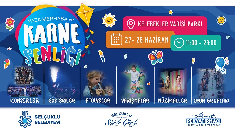 Selçuklu'da karne şenliği zamanı