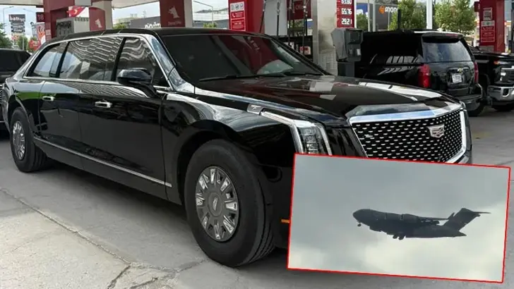 Trump'ın konvoyundaki araçlar Ankara'da