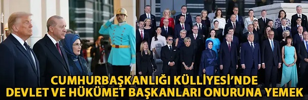 Cumhurbaşkanlığı Külliyesi’nde, devlet ve hükümet başkanları onuruna yemek