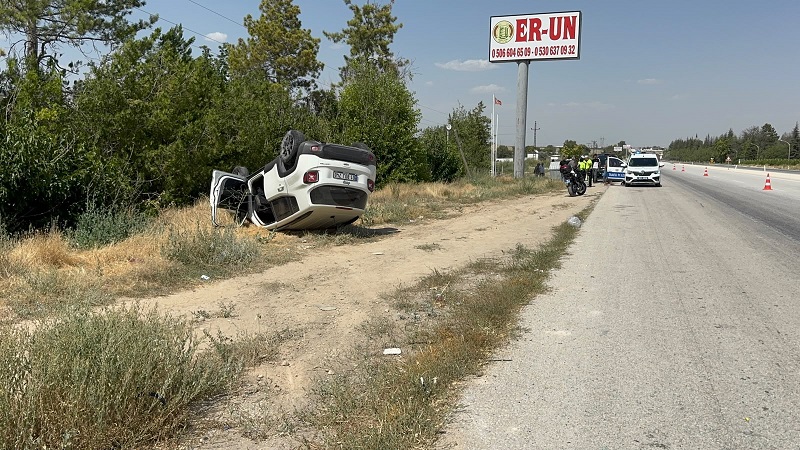 Patlayan lastik kazaya neden oldu