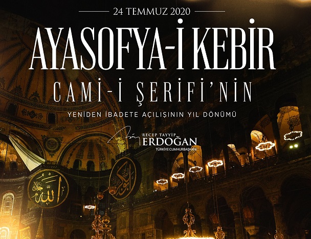 Cumhurbaşkanı Erdoğan’dan Ayasofya paylaşımı