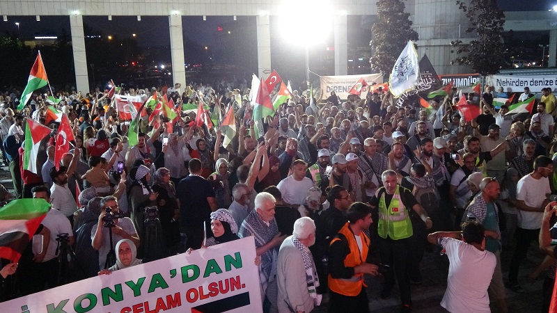 Filistin Konvoyu Konya'dan geçti