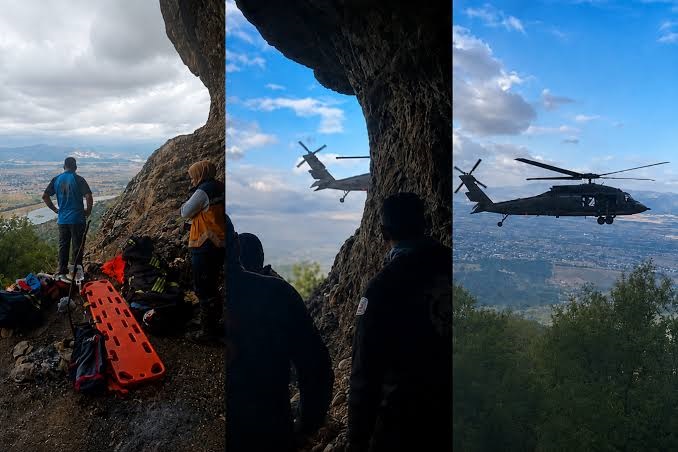 Yürüyüş yaparken kayalıklara düştü