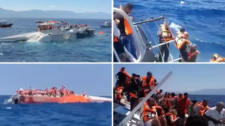 Girne'de batan gemiye ulaşıldı