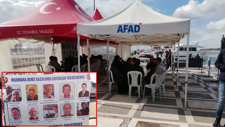 9 mürettebatı arama çalışmaları  devam ediyor