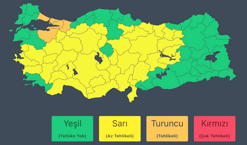 Dikkat! Sağanak ve fırtına' uyarısı