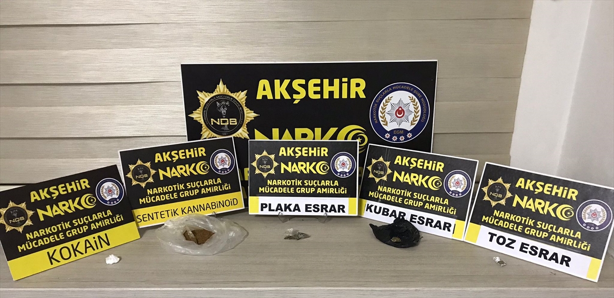 Akşehir'deki uyuşturucu operasyonunda 2 tutuklama