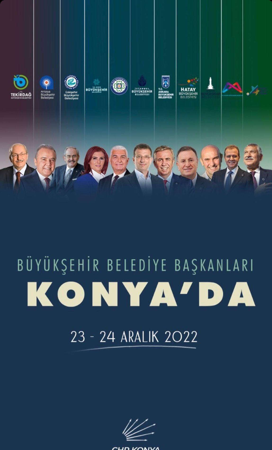CHP'li belediye başkanları Konya'ya geliyor