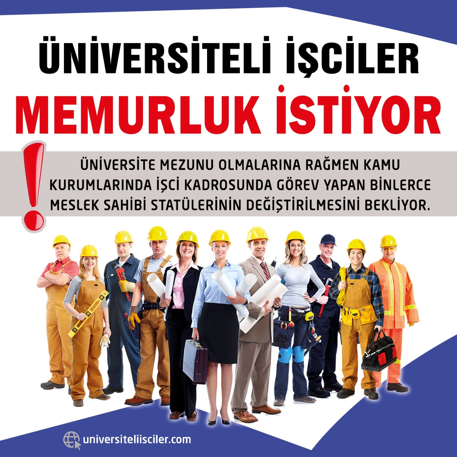 İşçi statüsünde bulunan mühendisler memur kadrosu istiyor