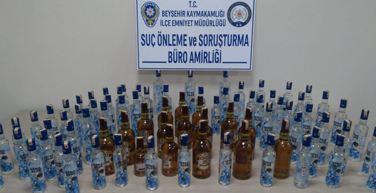 Konya polisi sahte içkiye göz açtırmıyor