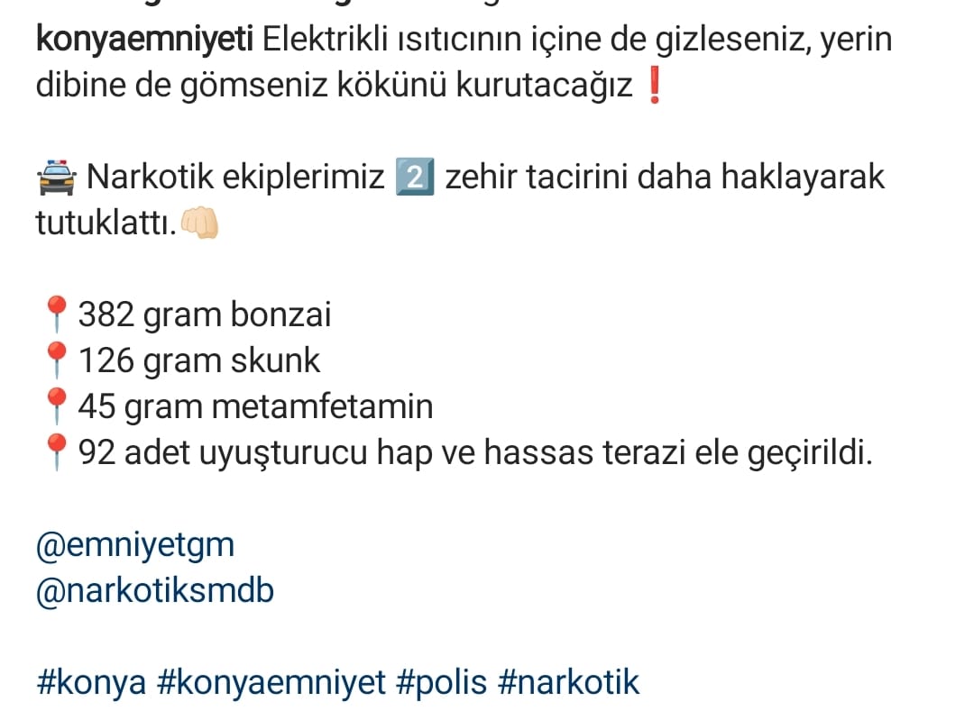 Konya Emniyeti: "Kökünü kurutacağız"