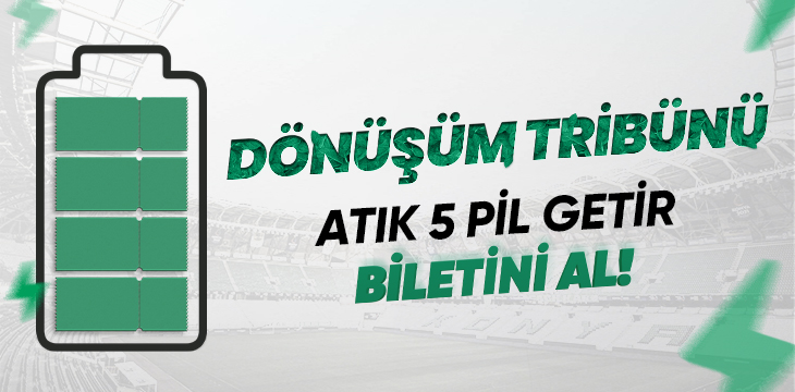 Atık pil getirene bedava maç bileti