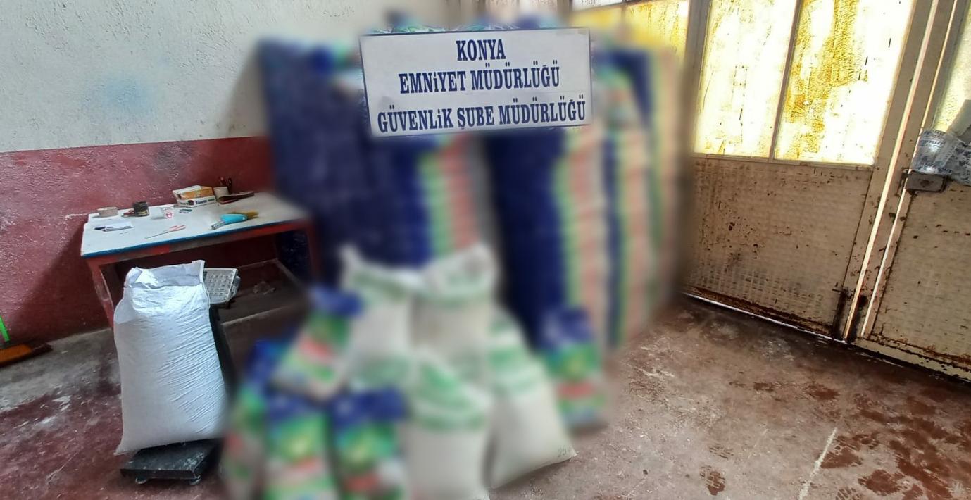 Konya'da tonlarca sahte deterjan ele geçirildi