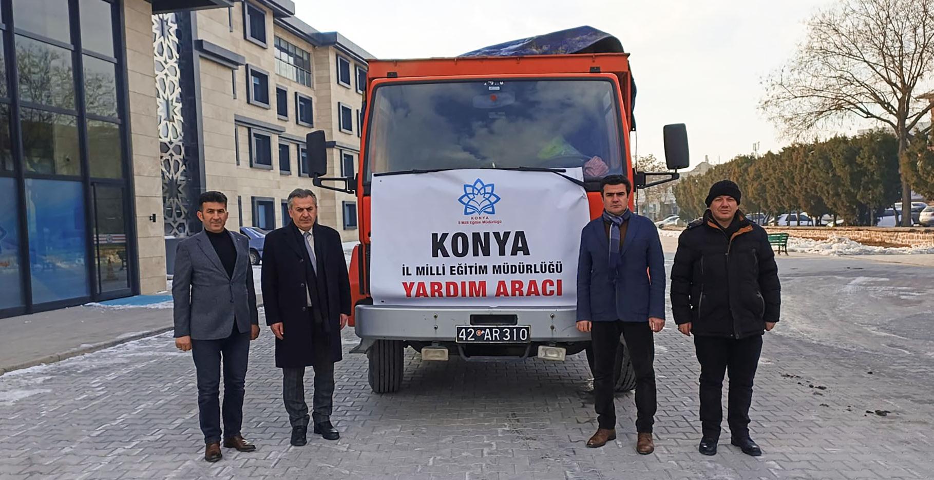 Konya'da üretilen uyku tulumları bölgeye gönderildi