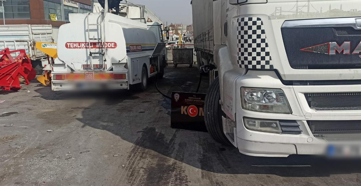 Konya'da akaryakıt kaçakçılarına suç üstü