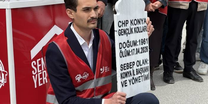 CHP Konya'da 'mezar taşlı' gerginlik