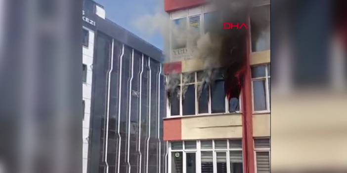 4 katlı apartmanda yangın paniği!